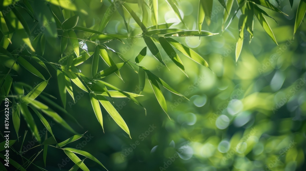Fototapeta premium Sunlight Through Bamboo Leaves
