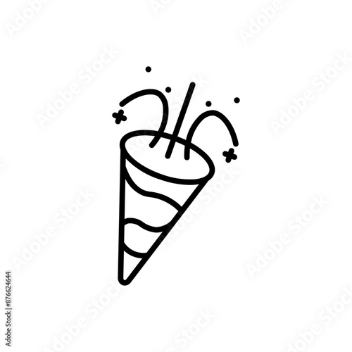 confetti line icon