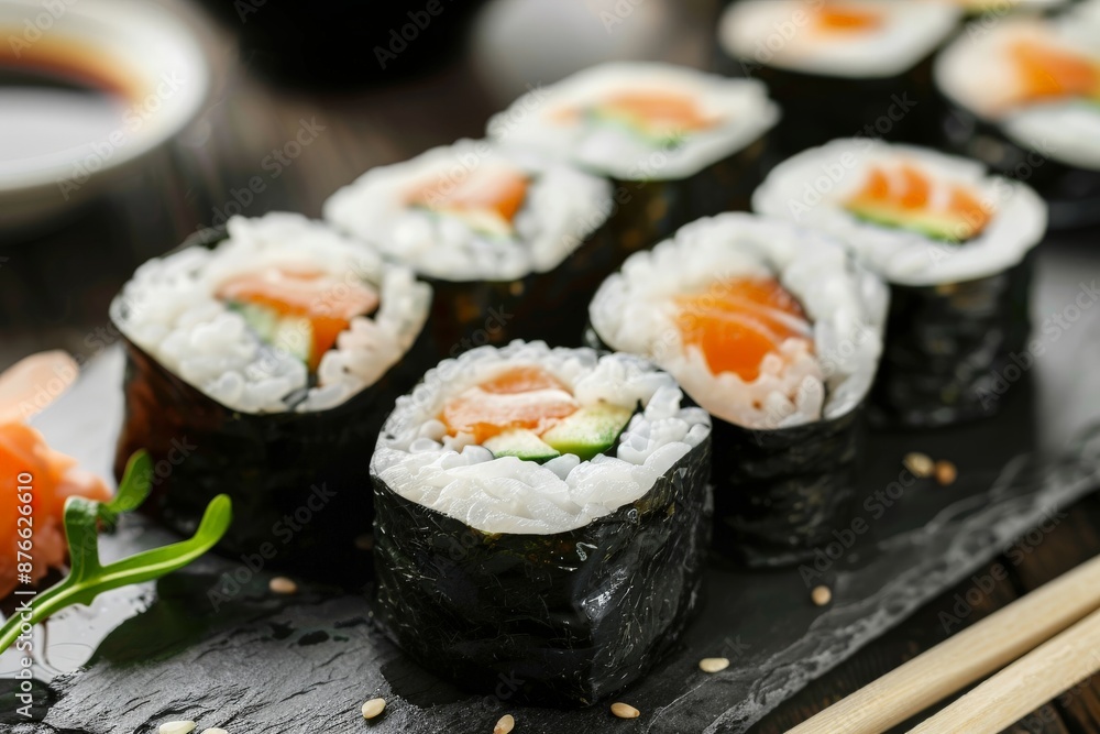 sushi rolls with soy sauce sushi rolls with soy sauce