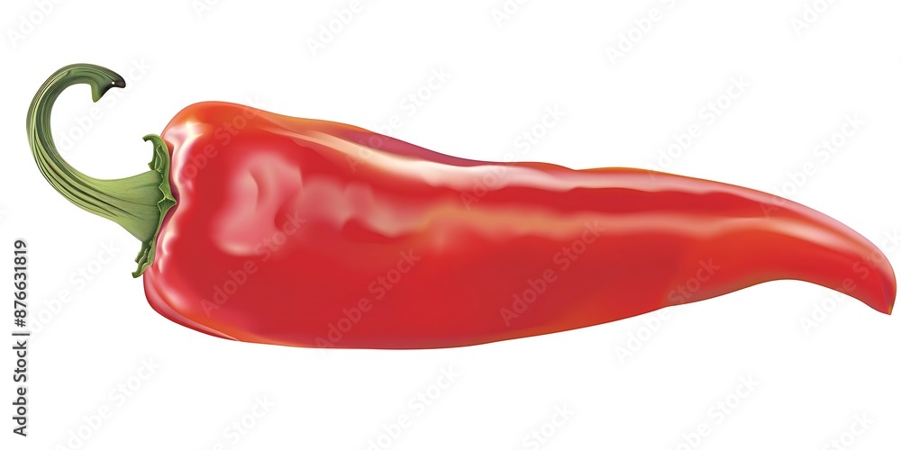 Red Pepper Illustration - 3D Render Red Pepper Illustration - 3D Render