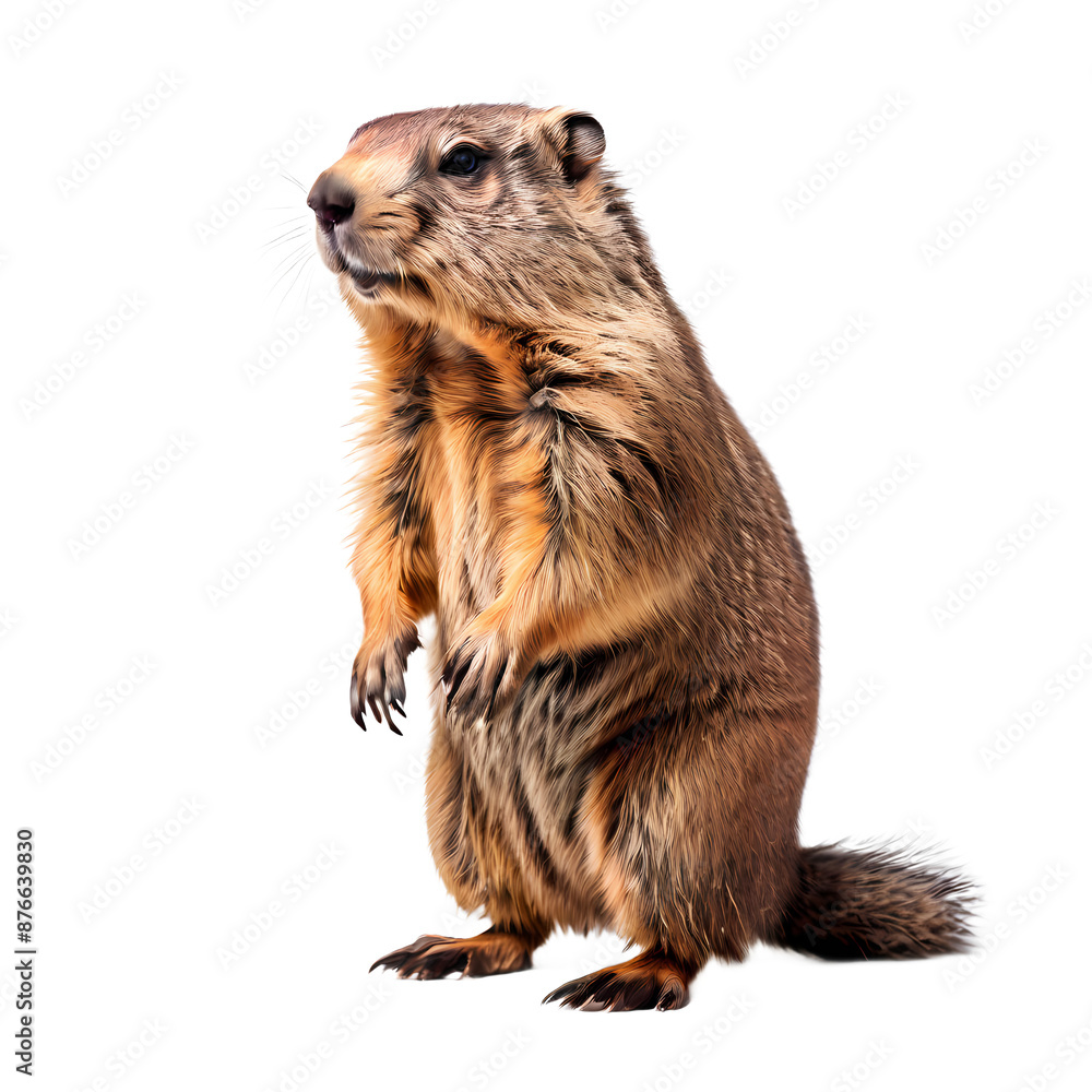 Fototapeta premium Groundhog png, AI Generated
