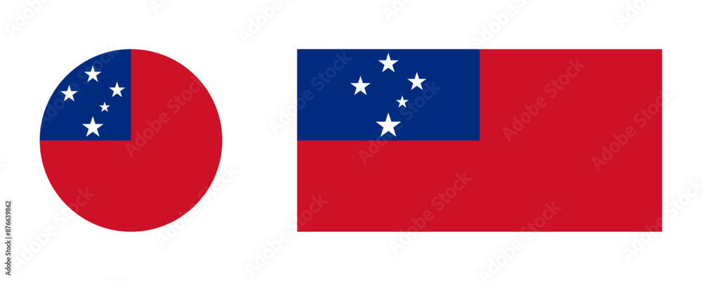 Obraz premium Flag of Samoa