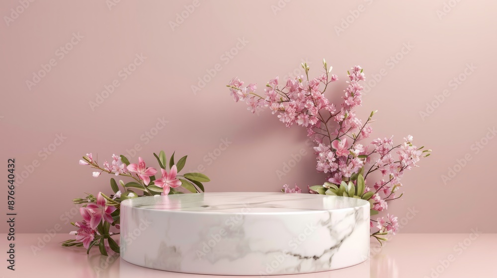 Luxury Marble podium cylinder pedestal showcase 3d background empty scene for placing products - Luxury Marble podium cylinder pedestal showcase 3d background empty scene for placing products -