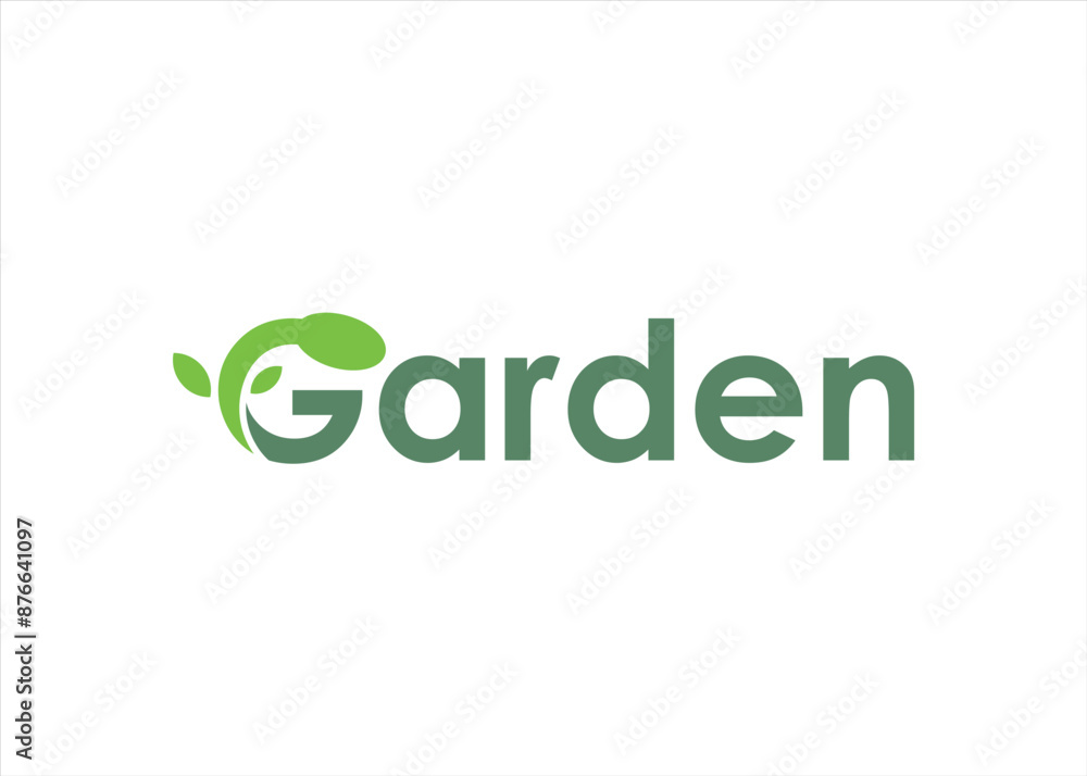 Garden leaf logo design nature plant organic Garden leaf logo design nature plant organic