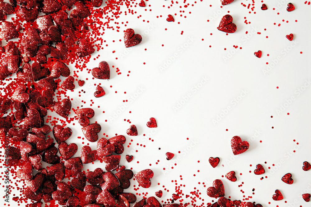 Glittering Heart Decoration: Sparkling and Festive Romantic Celebration Decor Glittering Heart Decoration: Sparkling and Festive Romantic Celebration Decor