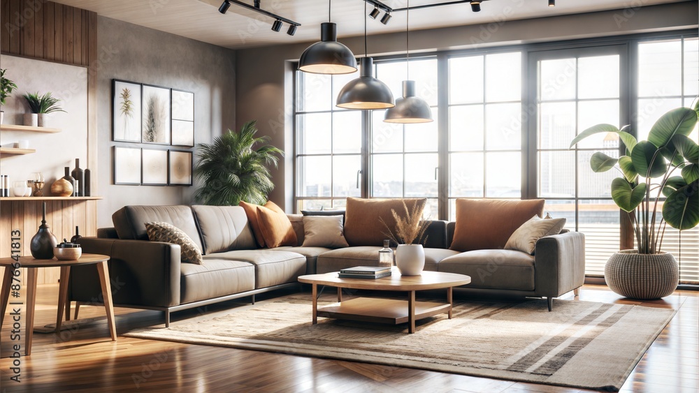 Fototapeta premium minimalist living room 