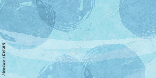 和柄　水彩　青　模様　背景	