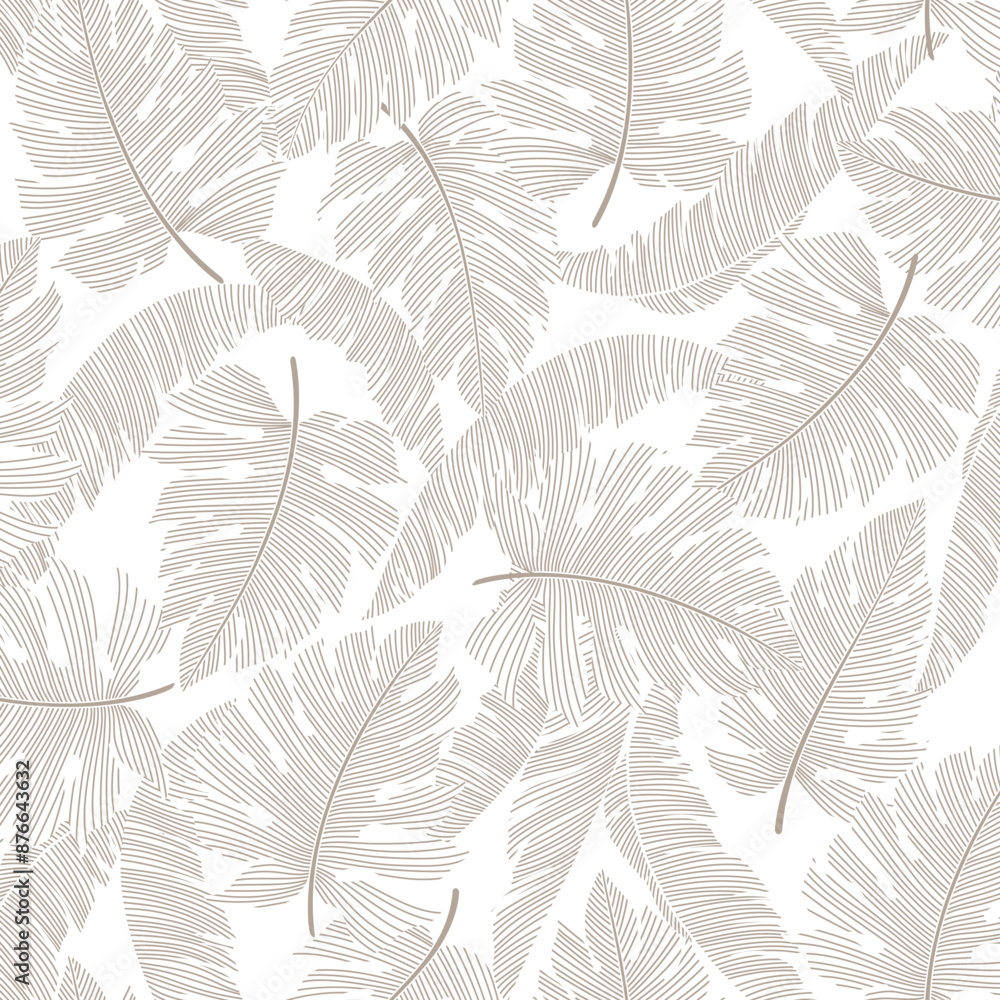 Abstract tropical plant seamless pattern, Abstract tropical plant seamless pattern,
