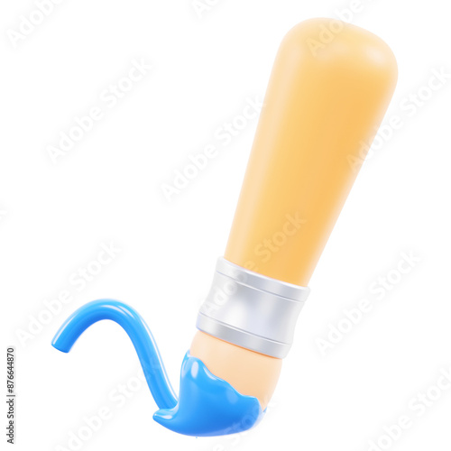Paint Brush Icon 3d illustration transparant