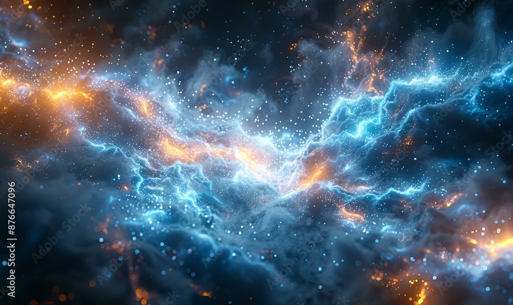 Fototapeta premium a computer generated image of a star cluster.