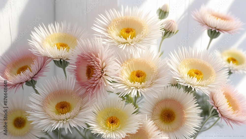 Obraz premium white and yellow flowers