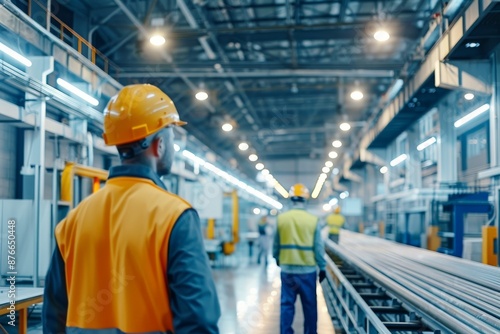 Industrial Worker in a Factory Setting © Fitry