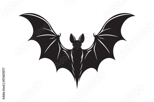 Bat black silhouettes vector illustration.