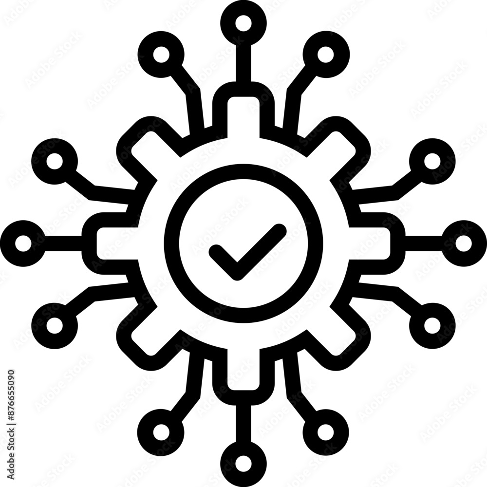 Microservices Line Icon Vector Microservices Line Icon Vector