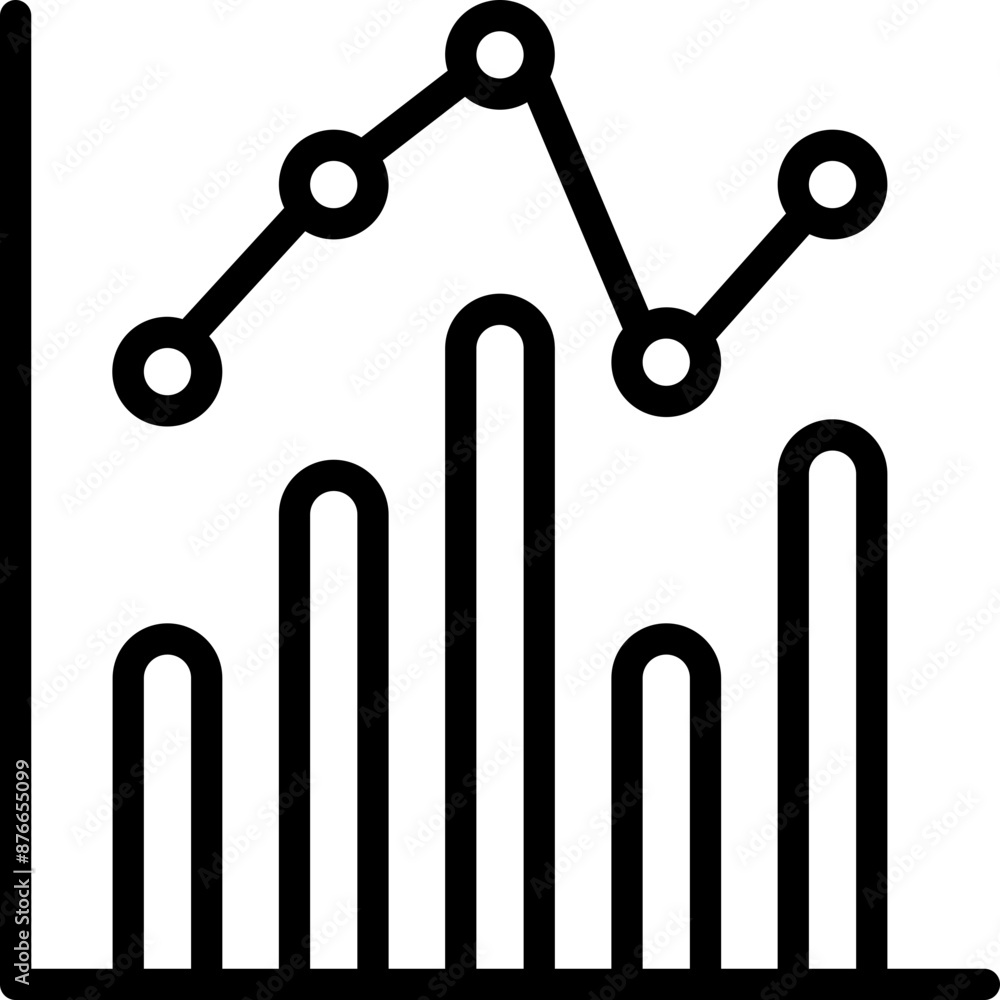 Statistics Line Icon Vector Statistics Line Icon Vector