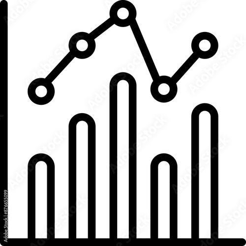 Statistics Line Icon Vector