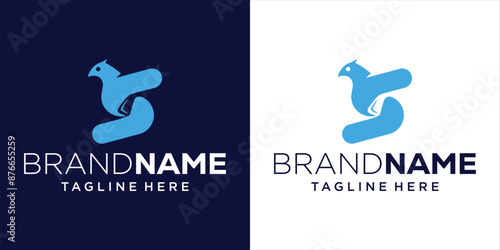 Creative Design Letter S Bird Negative Space and Golf, Design Inspiration, Illustration, Vector