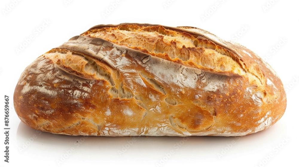 A freshly baked artisan bread loaf with a golden crust and rustic texture, perfect for bakery, food, and culinary uses. A freshly baked artisan bread loaf with a golden crust and rustic texture, perfect for bakery, food, and culinary uses.