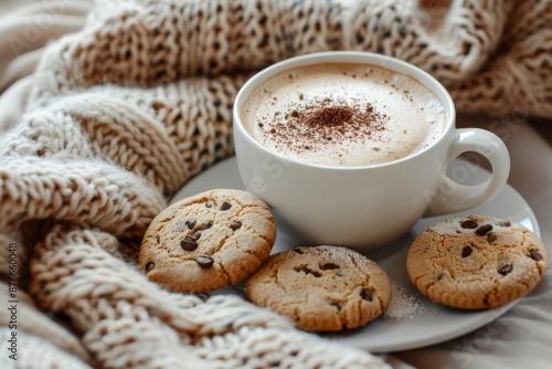 Wallpaper Mural Cozy Morning Coffee with Chocolate Chip Cookies Torontodigital.ca