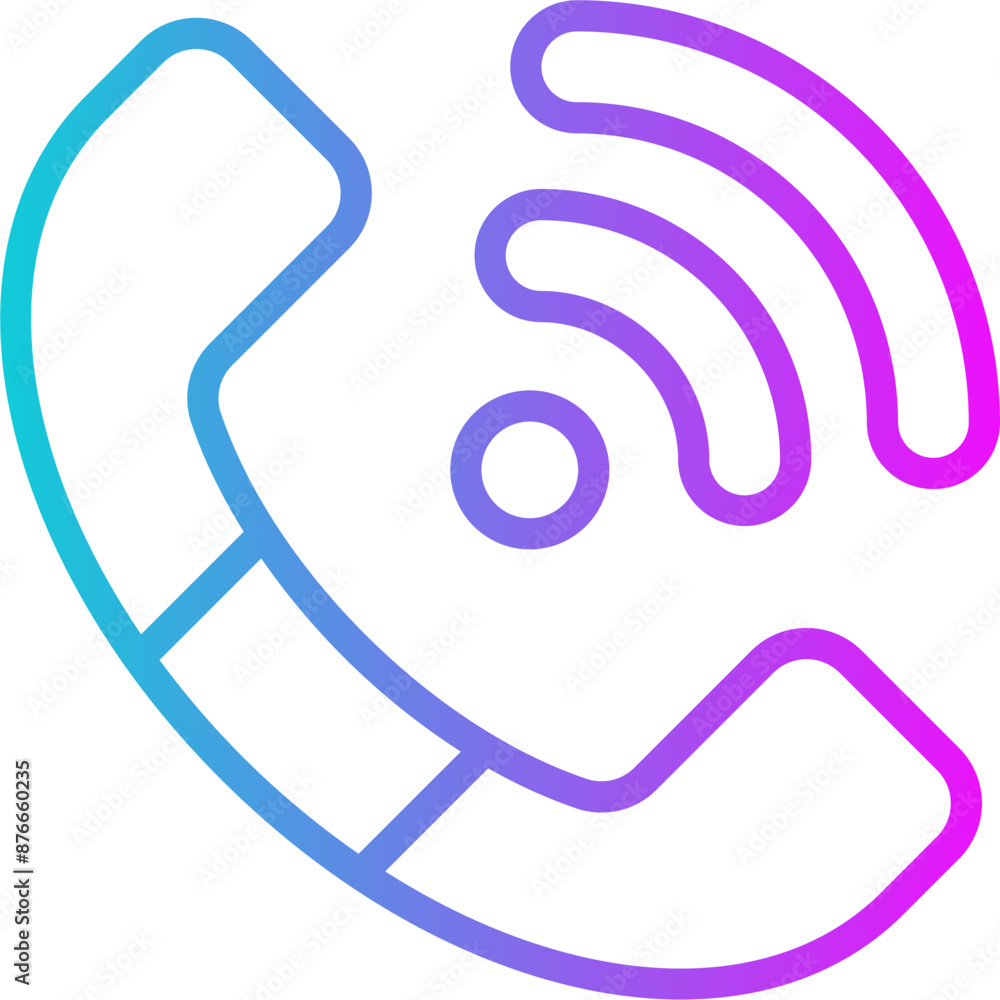 Phone Call Gradient Icon Vector Phone Call Gradient Icon Vector