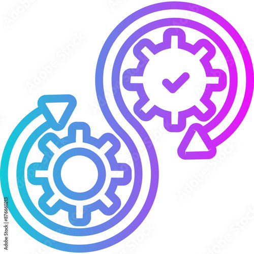 Devops Gradient Icon Vector