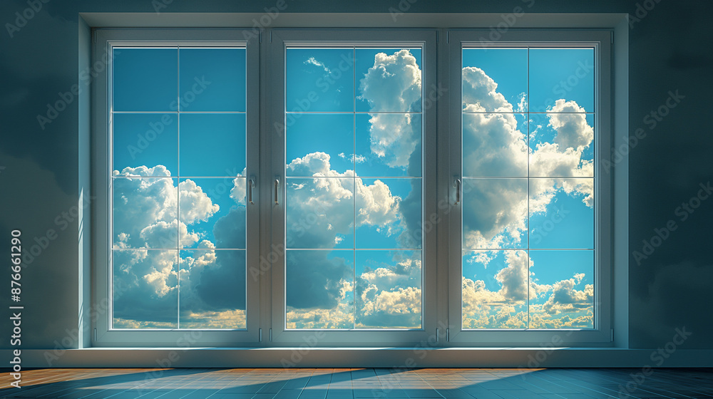 Fototapeta premium 窓の外が青空