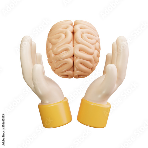 mental health 3d render icon