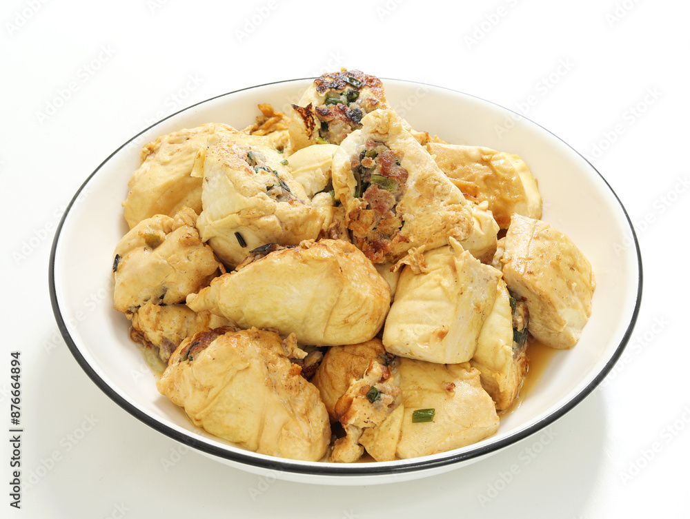 Stuffed tofu, a Chinese delicacy Stuffed tofu, a Chinese delicacy