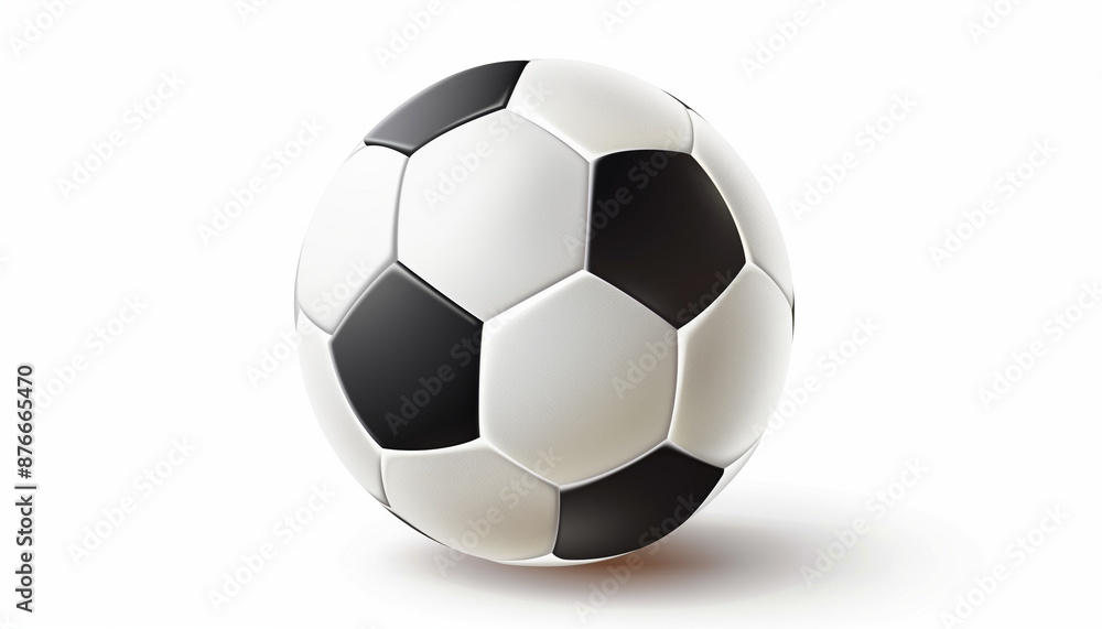 A traditional black and white soccer ball, isolated on a white background A traditional black and white soccer ball, isolated on a white background