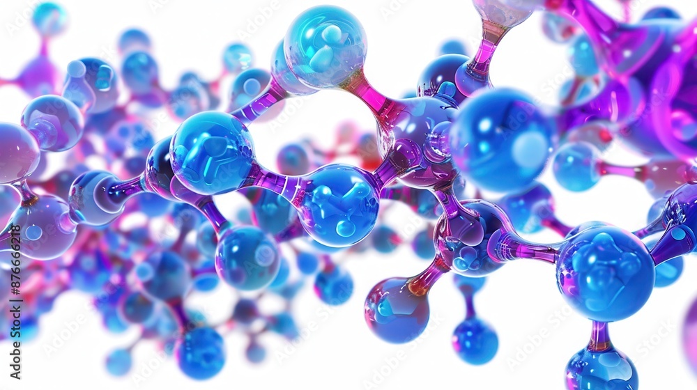 Colorful abstract depiction of molecular structure showcasing complex chemistry and scientific concepts. Perfect for educational and tech use. Colorful abstract depiction of molecular structure showcasing complex chemistry and scientific concepts. Perfect for educational and tech use.
