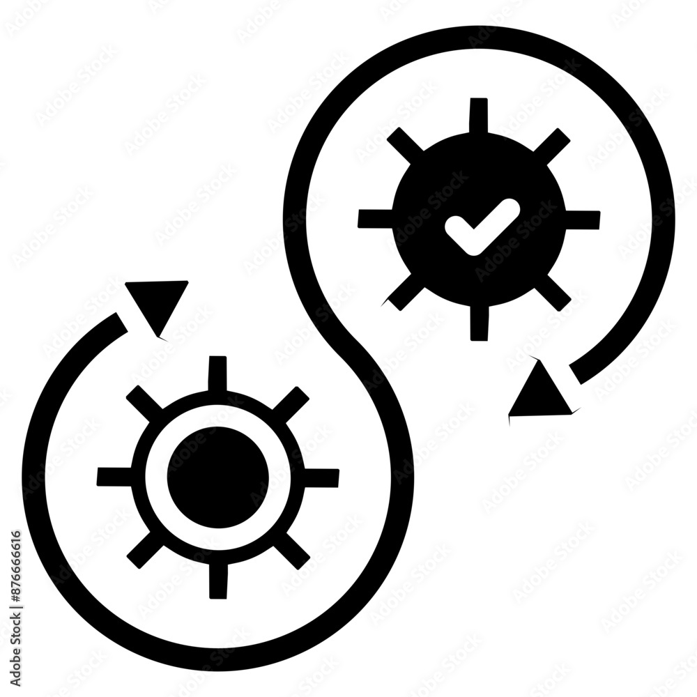 Devops Solid Icon Vector Devops Solid Icon Vector