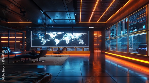 Man stands by window, gazing out at city lights at night. Perfect for illustrating urban life and contemplation