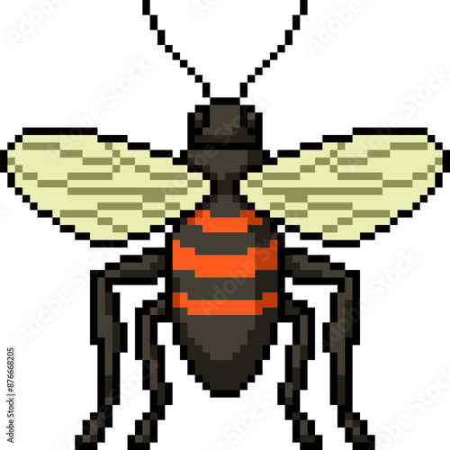 pixel art of insect bug wing