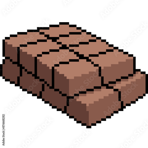 pixel art of dark chocolate snack