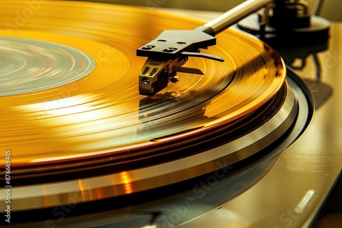 turntable with vinyl record