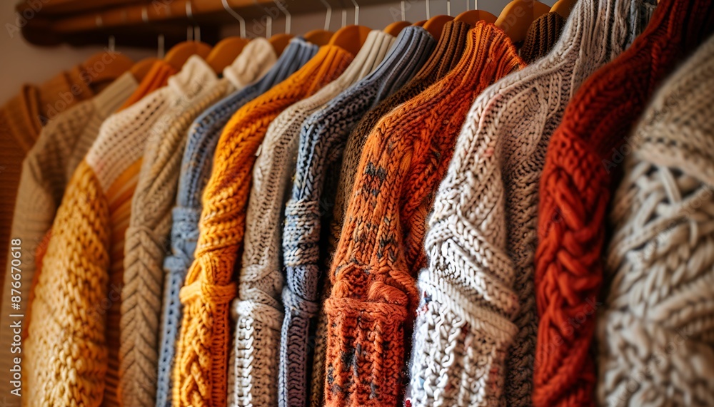 Fototapeta premium Cozy comfort fashion wardrobe Autumn