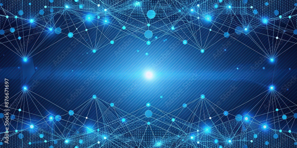 Blue lines and dots creating a modern abstract pattern , geometric, minimalistic, design, digital, technology, artistic, background Blue lines and dots creating a modern abstract pattern , geometric, minimalistic, design, digital, technology, artistic, background
