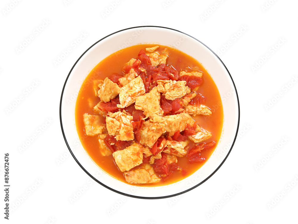 A Chinese delicacy, scrambled eggs with tomatoes