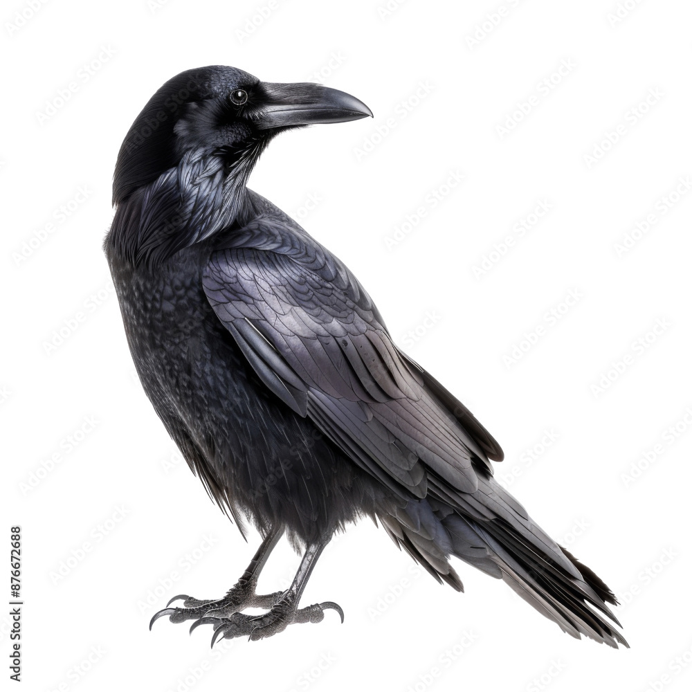Raven isolated on transparent or white background Raven isolated on transparent or white background
