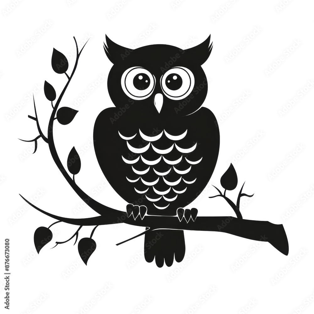 Vector silhouette illustration owl bird isolated on transparent or white background Vector silhouette illustration owl bird isolated on transparent or white background