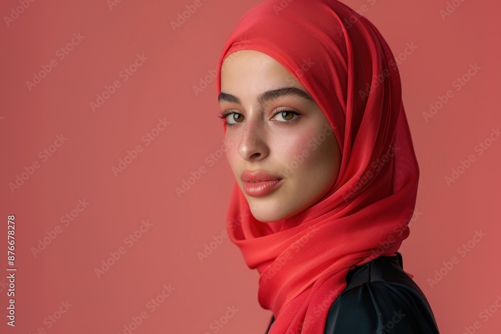 Woman in a Red Hijab Woman in a Red Hijab