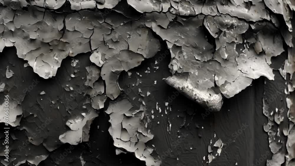 Decaying and flaking layers of rusted metal Black and white art