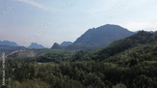 Flying over North-West forest