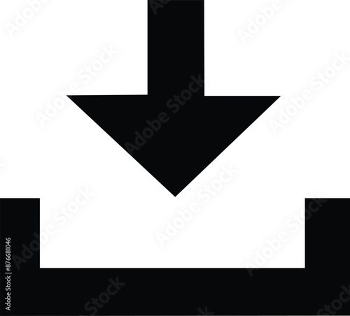 black and white arrow download icon for web