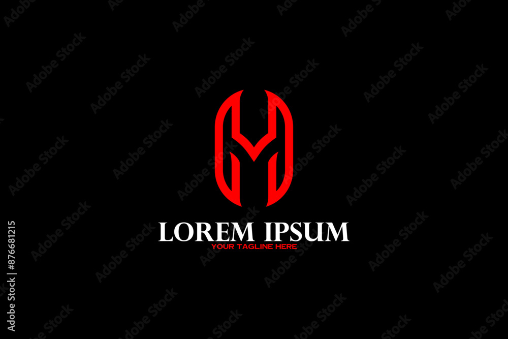 Fototapeta premium abstract letter H vector monogram logo template