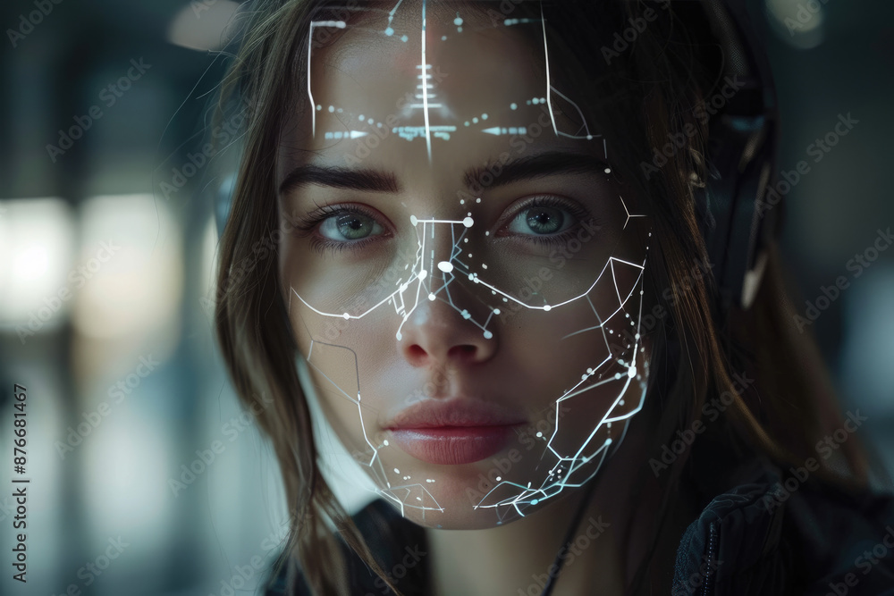 Eye tracking women, facial recognition Eye tracking women, facial recognition