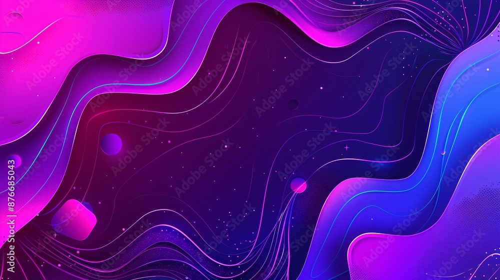 Abstract Purple and Blue Swirling Design with Stars Abstract Purple and Blue Swirling Design with Stars