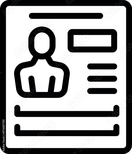 Human resources manager is reviewing a job candidate's paper resume, considering their qualifications for a vacant position