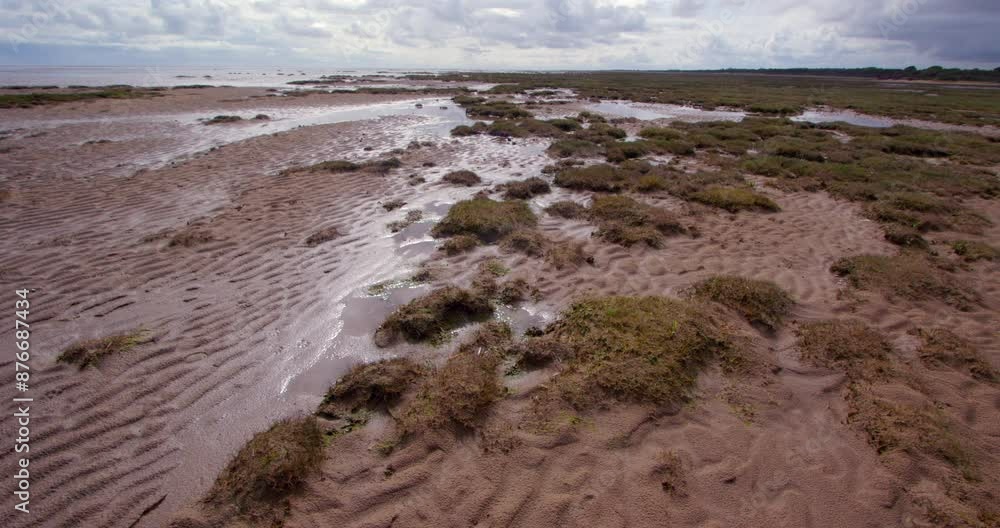 Extra Wide shot of the beach at Theddlethorpe, Dunes, National Nature Reserve at Saltfleetby Extra Wide shot of the beach at Theddlethorpe, Dunes, National Nature Reserve at Saltfleetby