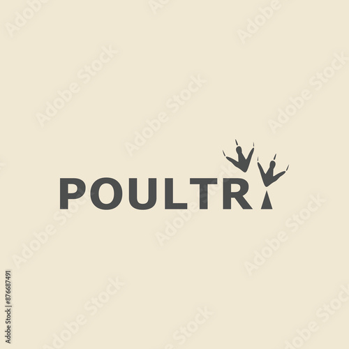 logo design vector with poultry typography